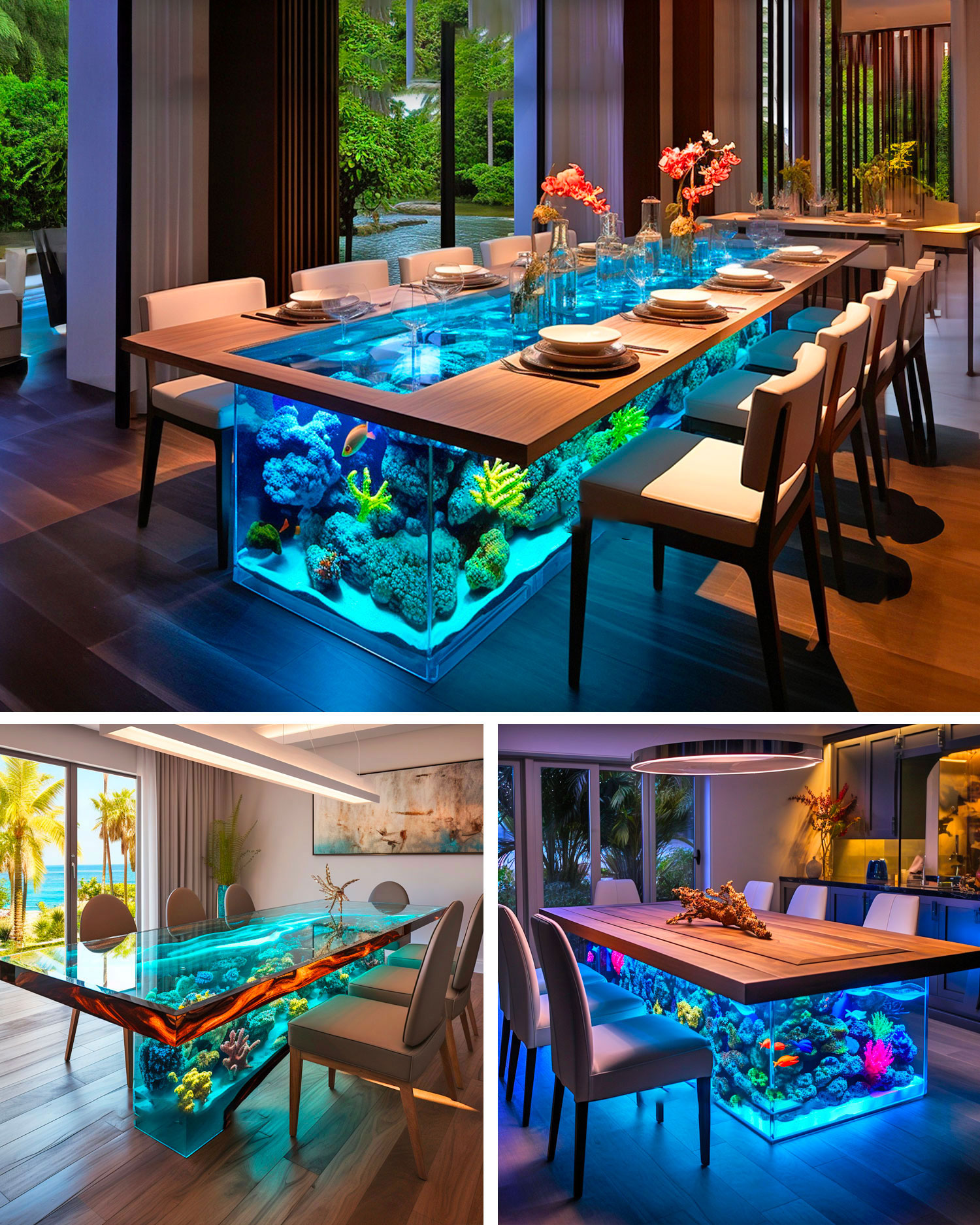 Aquarium Dining Tables