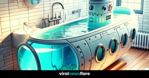 Close-up of a modern submarine bathtub featuring adaptive temperature control and biometric sensors for enhanced relaxation and wellness.