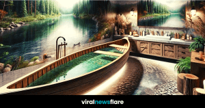 Nature's Embrace: Canoe Bath with a View