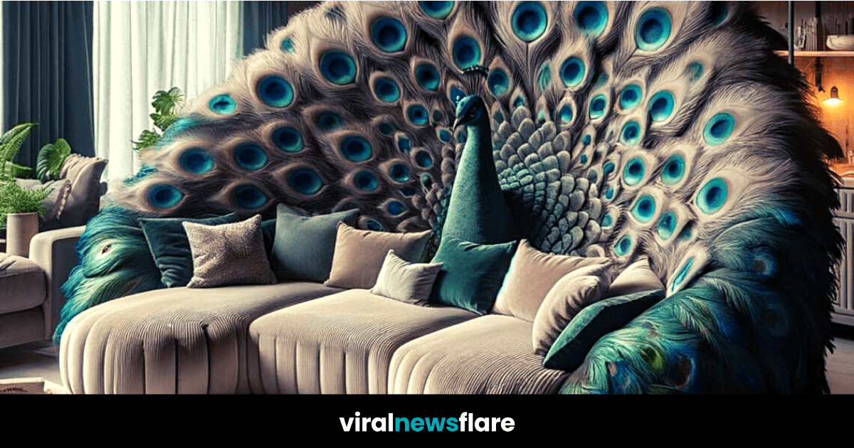 Luxurious Retreat: Peacock Sofa Ensemble