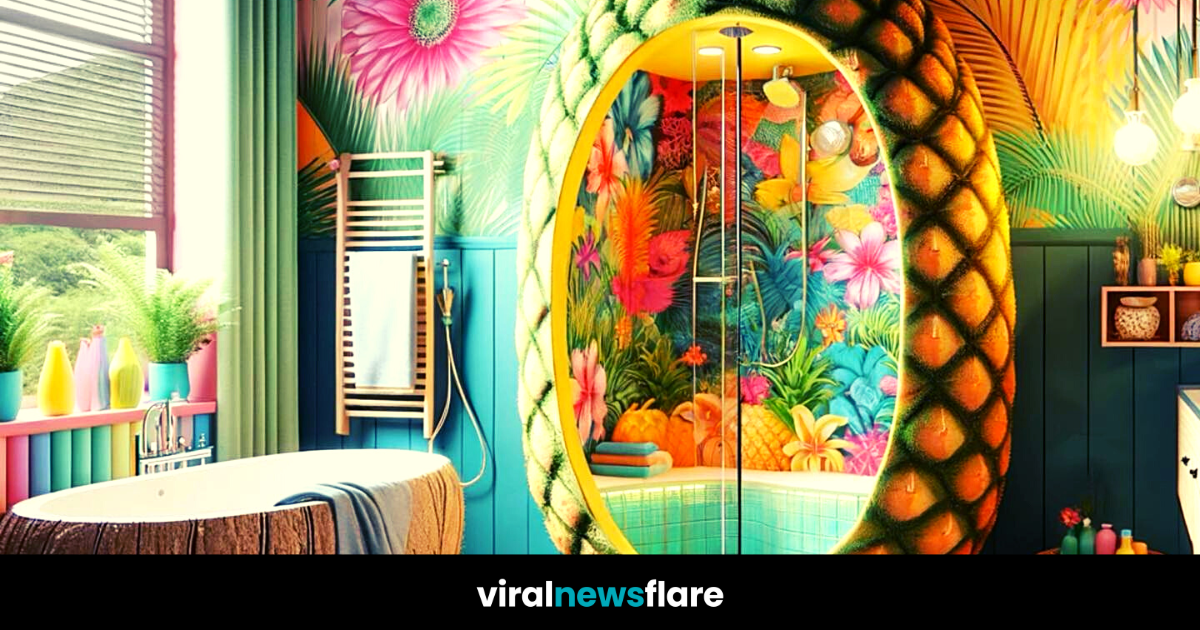 Close-Up of Pineapple-Shaped Shower Nozzles