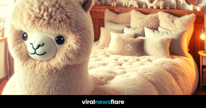 An oversized alpaca bed surrounded by soft pillows and blankets, creating a dreamy sanctuary for relaxation and rejuvenation.