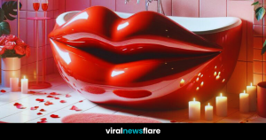 Luxurious Red Lips Bath Fizzies Infusing Water with Romance