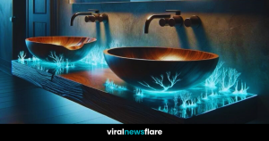 Contemporary LED Wash Basin - Elevate Your Space with Stylish Blue Resin Design