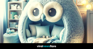 An adorable owl-shaped nook filled with toys and books, providing a playful space for children to let their imaginations soar.