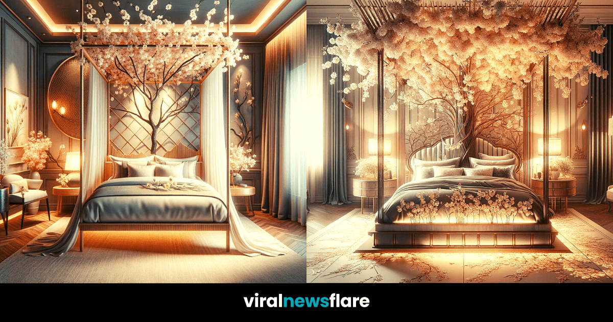 Whispers of Nature: An Ethereal Bedroom Dream