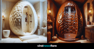 Bespoke egg-shaped shower installations, each with a unique design, redefine the luxury bathroom experience with their sculptural elegance and personalised themes.