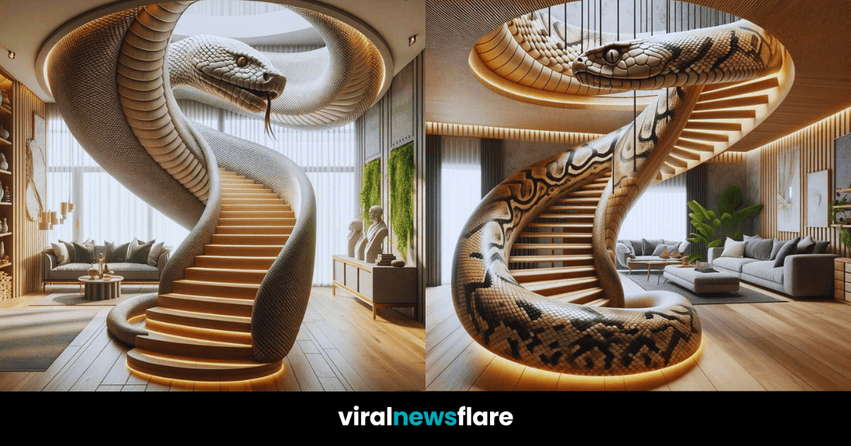 A collection of artistically crafted serpentine spiral staircases, merging the realms of sculpture and functional design
