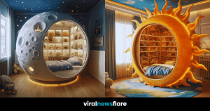 An artistic compilation of space-themed bedrooms designed to inspire and comfort young dreamers