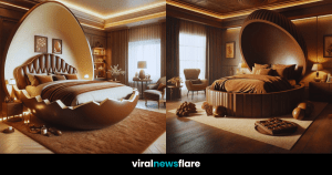 Collage of three luxurious chocolate-inspired bedrooms from the Decadent Bedroom Collection