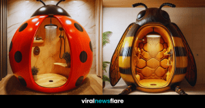 A collection of insect-inspired shower suites showcasing creative and naturalistic bathroom designs.