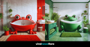 Four vibrant, animal-shaped bathtubs in different colours that are transforming modern bathroom design.