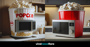 A series of creatively designed popcorn-themed microwaves that blend nostalgic cinema style with modern kitchen functionality.