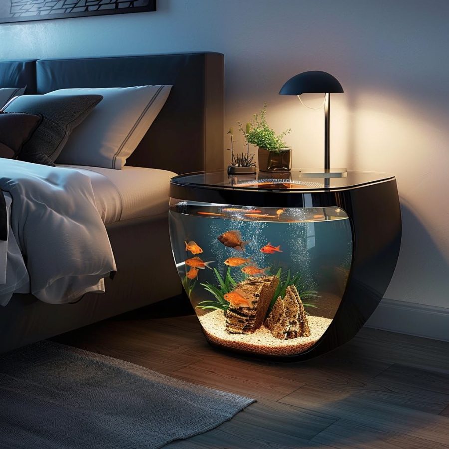 Picture of Tranquil Waters: Integrating Stylish Aquariums into Modern Bedrooms