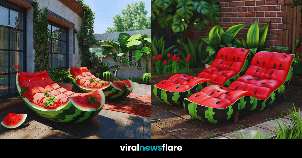Whimsical Watermelon Loungers for Your Patio