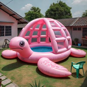 Dive into Fun with Turtle-Shaped Inflatable Pools