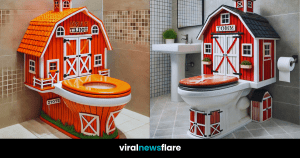 Whimsical Barn-Themed Toilets Collection