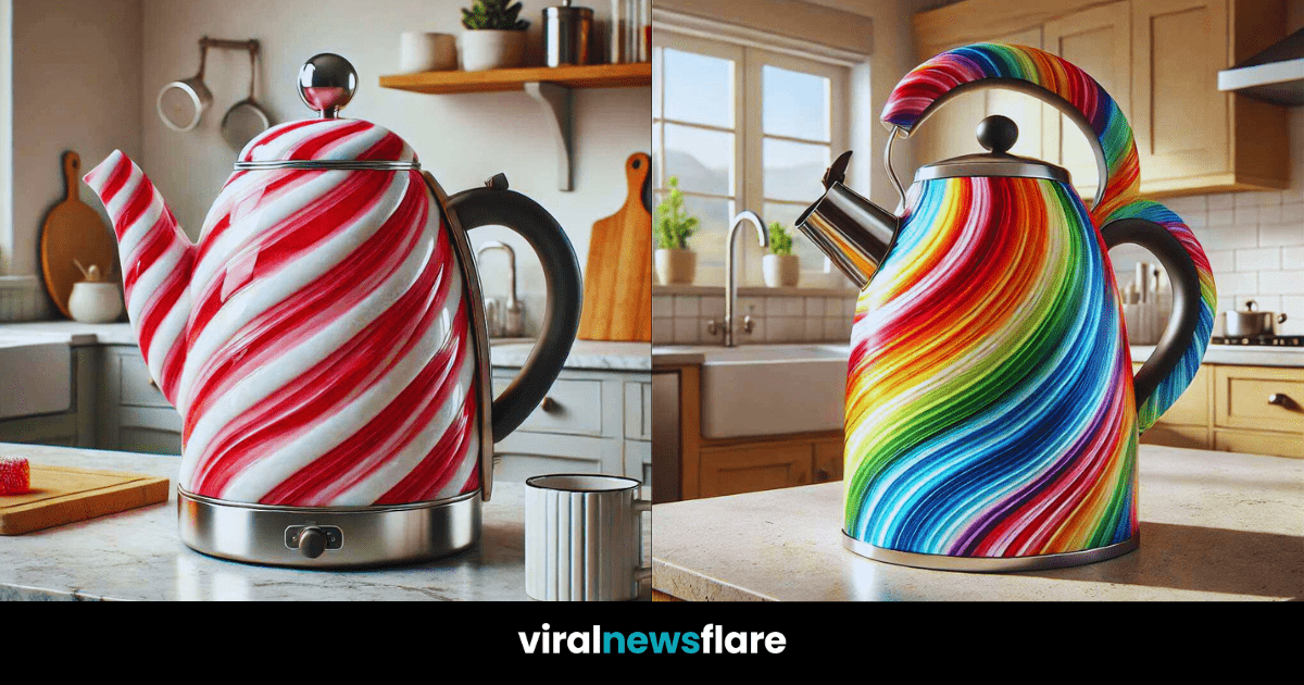 Candy-Coloured Kettle in a Modern Kitchen