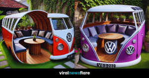 Retro VW Camper Van Patio Sets for Your Garden