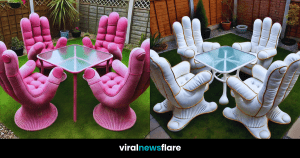 Playful Hand-Shaped Garden Furniture for Unique Outdoor Seating