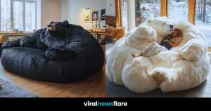 Polar Bear Sofa in a Winter Lodge
