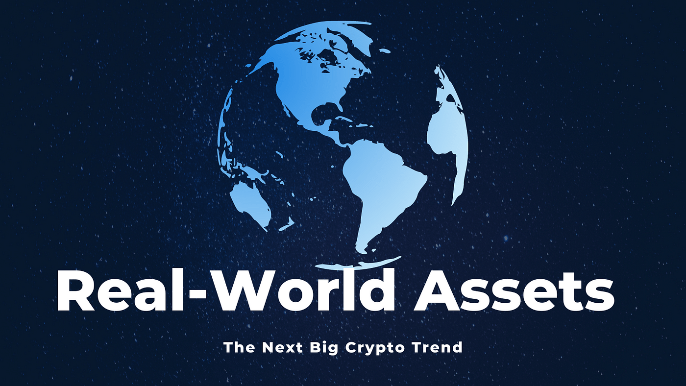 Real-World Assets – The Next Big Crypto Trend, featuring a stylised globe against a starry background.