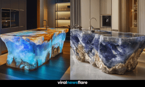 Luxurious Crystal Kitchen Island Design