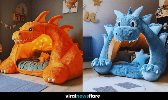 Magical Dragon-Themed Bed for Kids