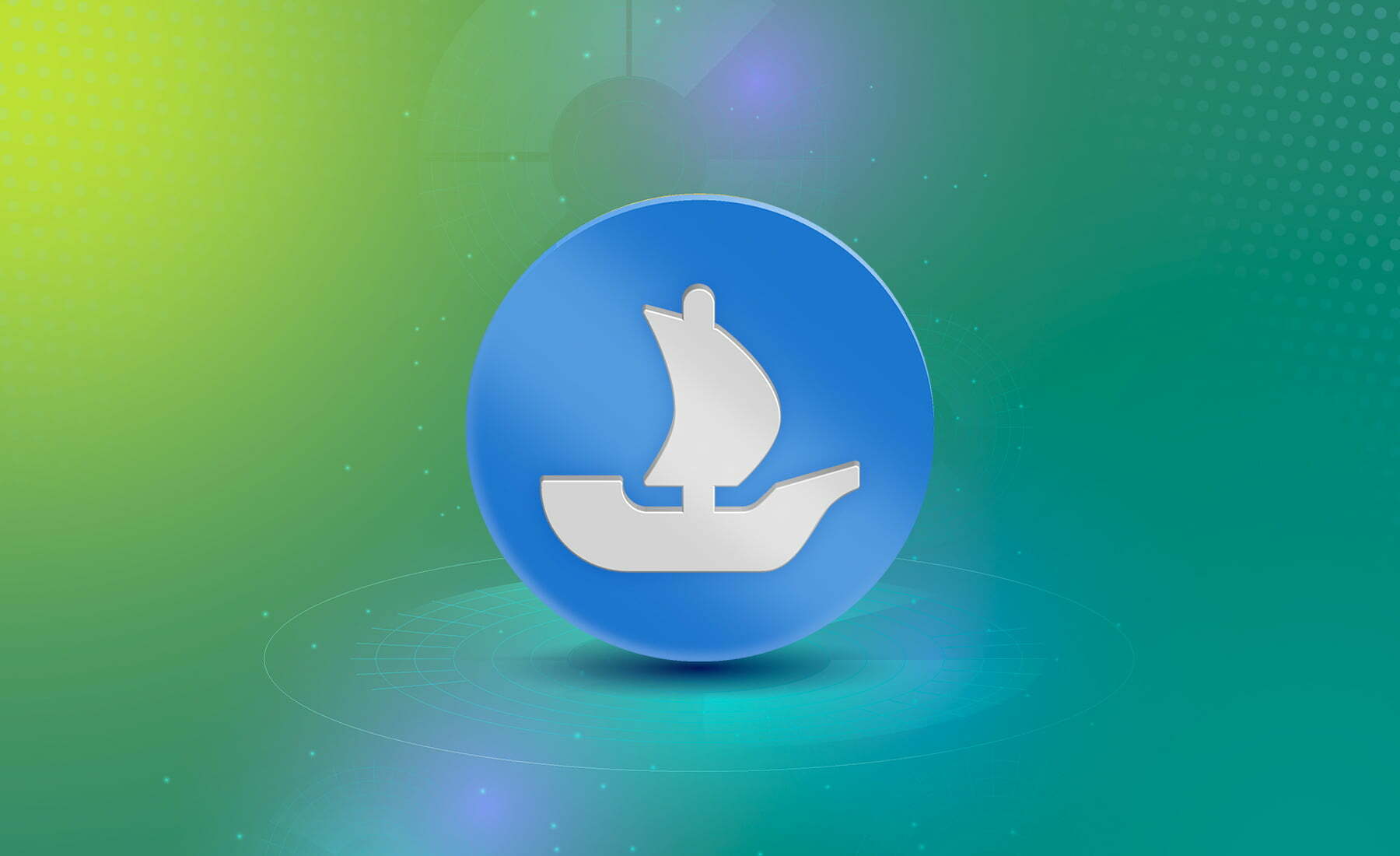 Web3 developments: 3D-rendered OpenSea SEA token with a futuristic digital background, symbolising innovation and decentralisation in the NFT ecosystem.