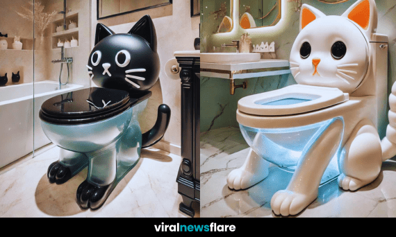 Quirky Cat-Themed Toilet for a Playful Bathroom Upgrade