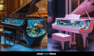 Luxury Aquarium Piano – Music Meets Marine Beauty