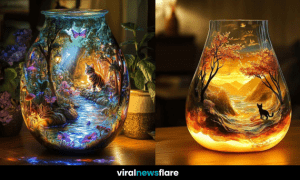 Enchanted Glass Vase - A Magical Blend of Art and Nature