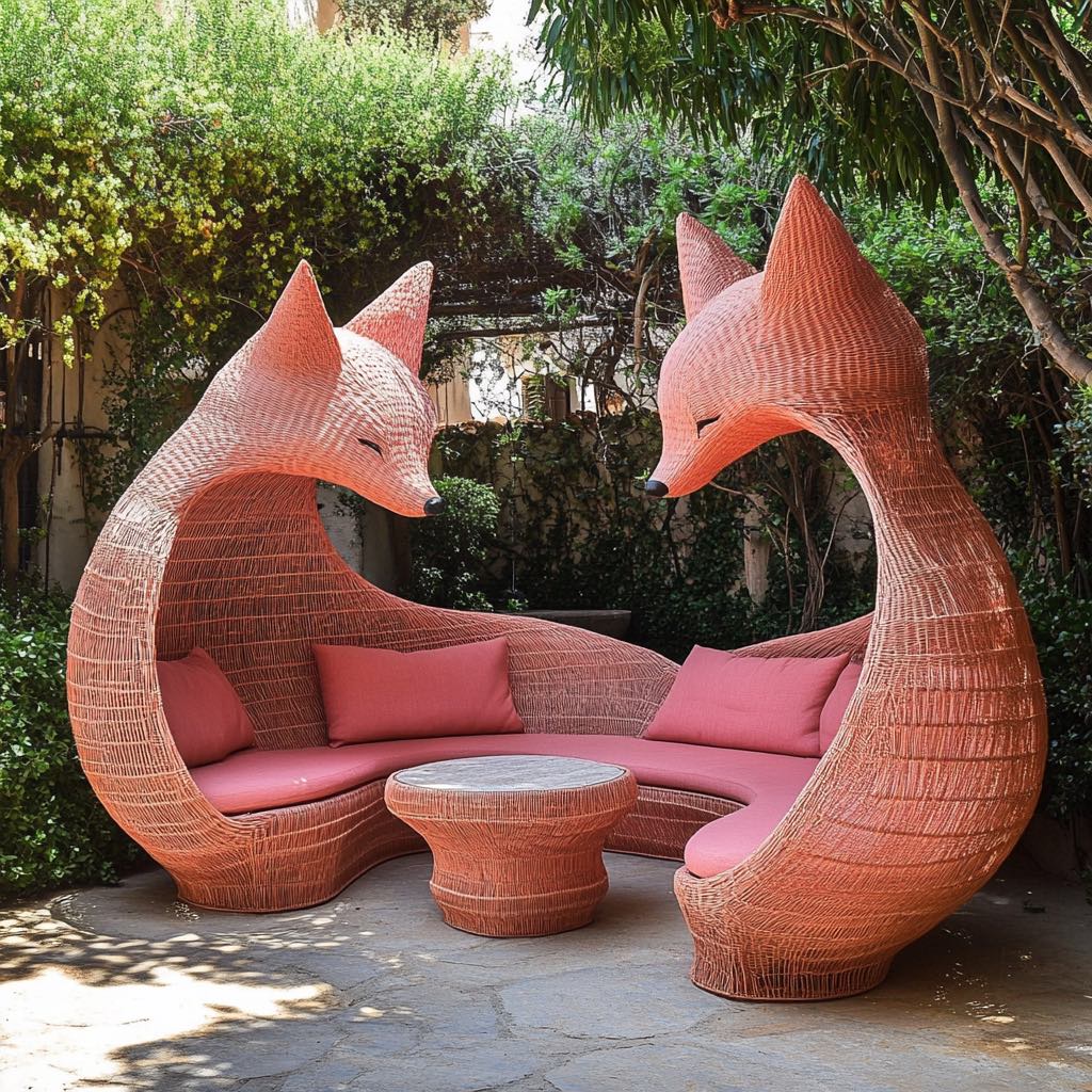 Coral Fox Sofas – A Romantic Outdoor Retreat