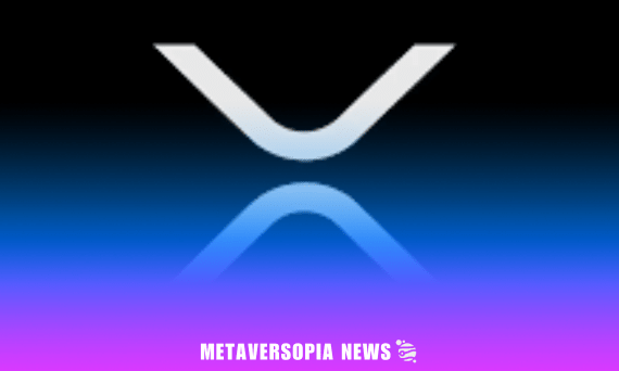 XRP logo with gradient background and Metaversopia News branding – symbolising Ripple’s latest market surge and Web3 updates.