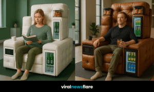Stylish luxury sofa chair with built-in coolers, perfect for modern home comfort