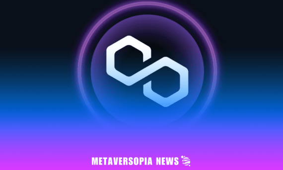 Polygon (MATIC) logo glowing on a purple and blue gradient background – Metaversopia News