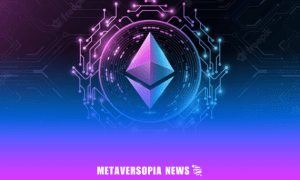 Futuristic Ethereum logo glowing with digital circuitry background, symbolising blockchain growth and cryptocurrency market momentum.