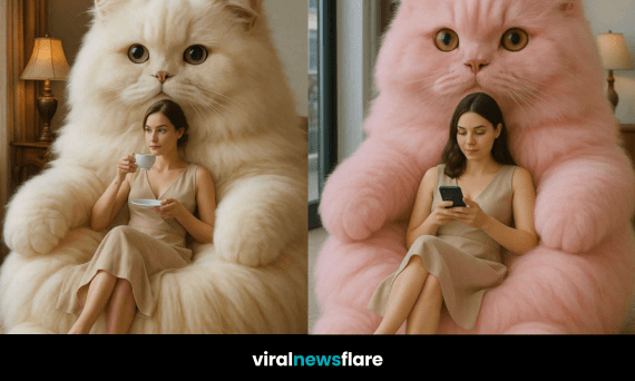 A collection of oversized armchairs in cream, blue, pink, and ginger, designed for whimsical comfort.