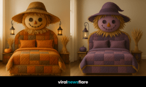 Collection of scarecrow bed designs in autumn-inspired colours, perfect for rustic and fantasy-themed bedrooms.