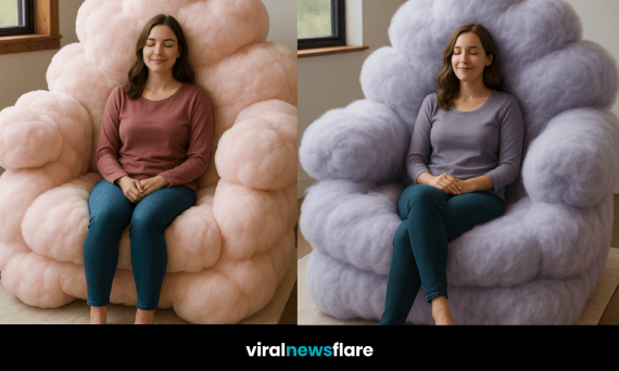 A selection of pastel cloud armchairs in white, blue, lavender, and pink for stylish interiors.