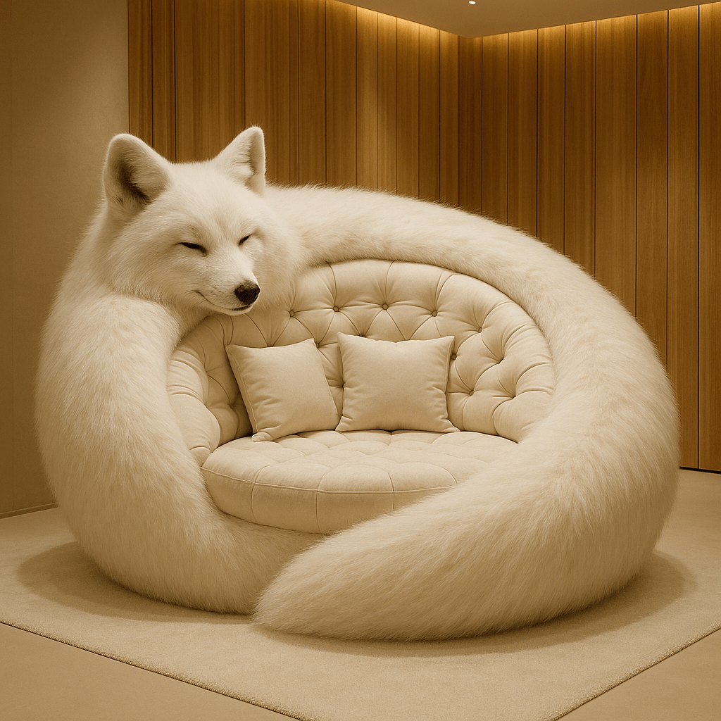 White  chair with soft cream upholstery in a calm modern setting