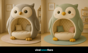 A collection of cosy owl-shaped reading pods in pastel colours, designed for children’s bedrooms and reading spaces.
