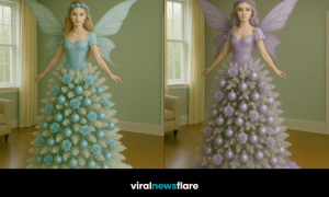 Enchanting fairy Christmas trees in blue, gold, lavender and blush fantasy décor