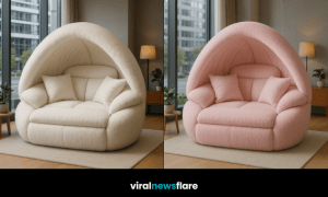 collection of oversized lounge chairs in multiple colours styled in contemporary interiors