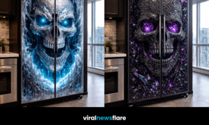 Statement skull fridge designs transforming luxury kitchens with bold artistic style