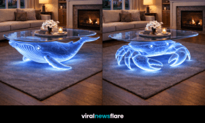 Collection of illuminated marine-inspired coffee tables transforming modern living rooms