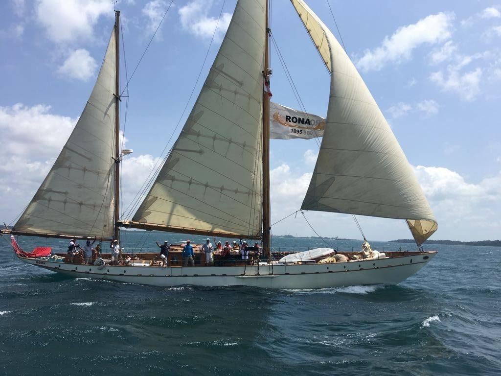 Veteran-led sailing project with participants onboard a traditional sailing vessel under full sail during a VEP Sailing Events voyage