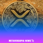 Gold XRP cryptocurrency coin symbol representing Ripple and blockchain developments in the Web3 market trends.