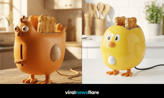 Colourful Chicken-Shaped Toasters Collection in Modern Kitchens