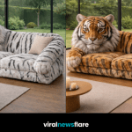 Collection of animal shaped sofas including panther tiger and lion designs
